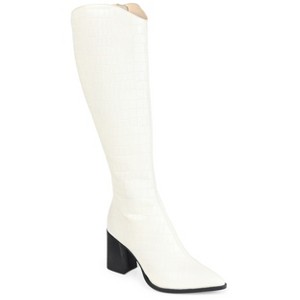 Journee Signature Extra Wide Calf Women's Genuine Leather Laila Boot - 1 of 4
