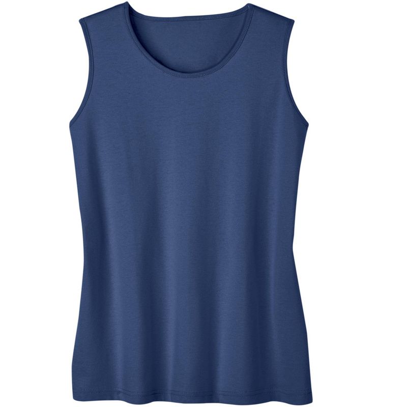 Collections Etc Soft Knit Crew Neck Sleeveless Summer Tank Top, 3 of 5
