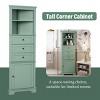 VASIP Triangle Tall Cabinet with 3 Drawers and Adjustable Shelves for Bathroom, Kitchen or Living Room, MDF Board with Painted Finish - 4 of 4