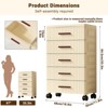 Plastic Drawer Storage,18.9" Wide Plastic Chest Of Drawers,Fluted Design Plastic Storage Organizer Cart With Wheels,For Bedroom Living Room - 2 of 4