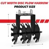 Disc Harrow Implements ATV Food Plot Impact Implements ATV/UTV Disc Harrow Plow Scraper Blade for Improving Soil Quality and Crop Yield - 2 of 4