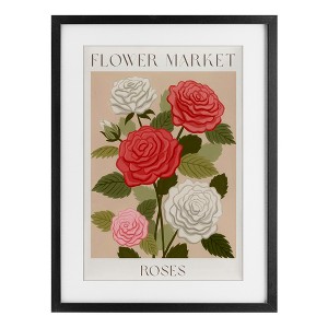Stupell Industries Flower Market Roses Framed Print Under Glass - 1 of 4