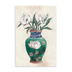 Stupell Industries Floral Oriental Vase, 13" x 19" - 1 of 4