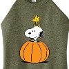 Women's - Peanuts - Snoopy Woodstock Pumpkin Graphic High Neck Tank - 2 of 4