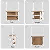 Homhougo Kitchen Island with Power Outlet & LED Lights, Bakers Rack with Storage, Large Kitchen Island Table with 3 Tier wood color - 3 of 4