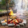 Campfire Grill Grate Set, Carbon Steel with 600°f Powder Coating, Adjustable Swivel & Folding Models with Carry Bag for Outdoor BBQ Cooking - 2 of 4