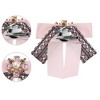 INSPIRE CHIC Women's Satin Ribbon Lace Trim Rhinestone Brooch Ties - 3 of 4