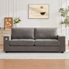 90" Modern Sofa 2-Seater Couches, Chenille Sofas with Extra Large Seat Width & Depth,USB/Type-C Charging Port & Side Pocket, Medium Firm Sofa Cushion - 2 of 4