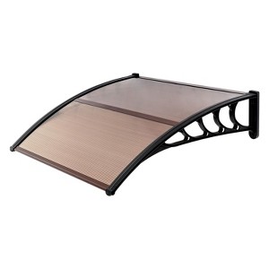 Karl Home | Winado 39.8 in. W x 9.8 in. D Brown Cover Retractable Window Awning - 1 of 4