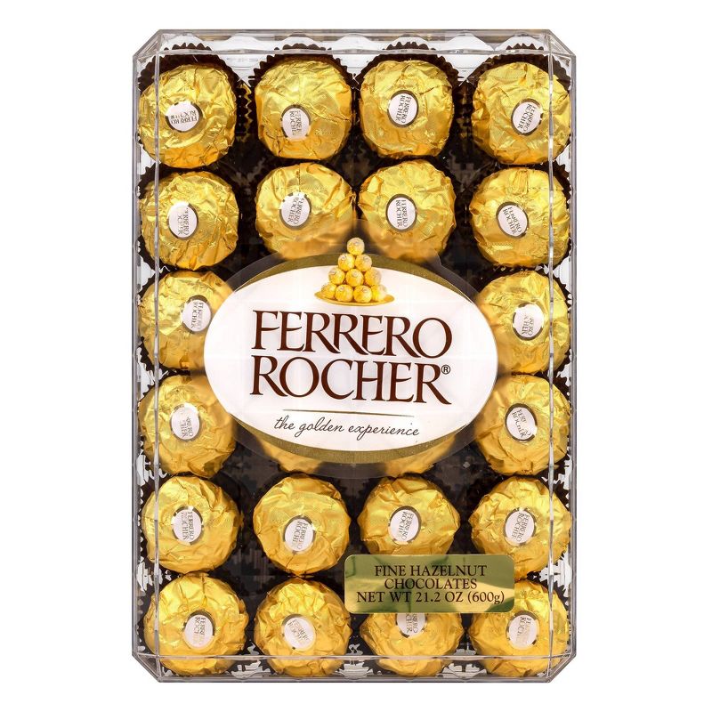 Ferrero Rocher Hazelnut Chocolate Diamond Gift Box - 21.2oz/48ct, 1 of 6