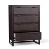 Teamson Home Hatteras Dresser with 4 Rattan Inlay Drawers, Faux Leather Pulls & Deep Storage - 2 of 4