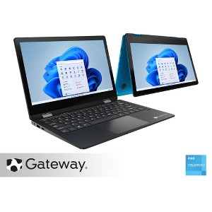 Refurbished: Gateway GWTC116 11.6" HD 2-in-1 Laptop, N4020, 4GB, 64GB, Windows 11 Home - Manufacturer Refurbished - 1 of 4