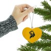 Central Oklahoma Secondary Logo Heart Love Wood Christmas Tree Holiday Ornament - 3 of 3