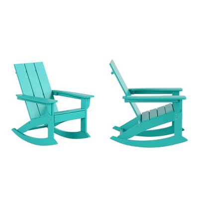 WestinTrends  Modern Adirondack Outdoor Rocking Chair (Set of 2)