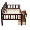 NicBex Twin Size Modern Pine Daybed with 2 Storage Drawers and Bedside Guardrail for Bedroom and Living Room - 3 of 4