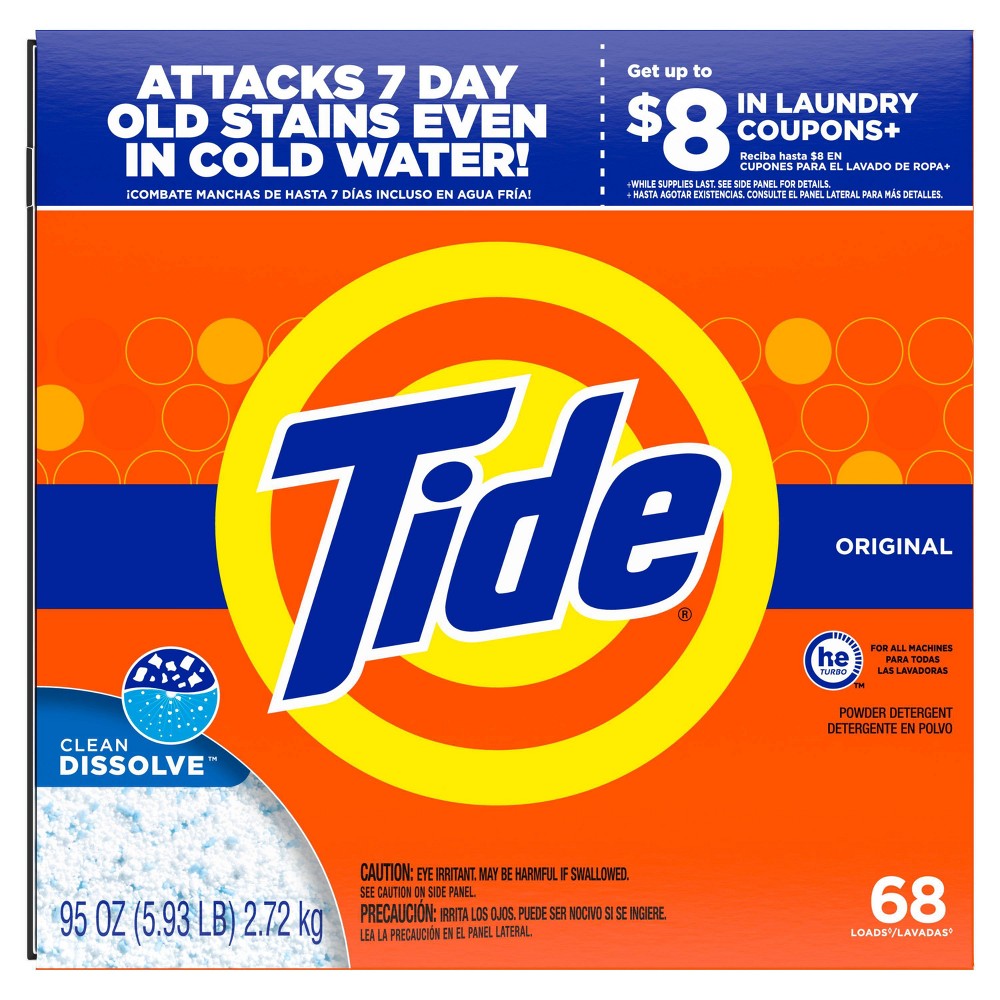 UPC 037000849971 product image for Tide Turbo High Efficiency Powder Laundry Detergent - Original - 95oz | upcitemdb.com