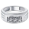 Pompeii3 3/4ct Diamond Mens 14K White Gold Wedding Ring - 4 of 4