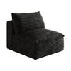 MAYEERTY 1-Seater Sofa Black - Compact Single Seat, Corduroy, No Assembly, Great for Corner/Small Apartment - 3 of 4