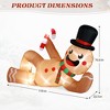 NAYSAYE Inflatable Holiday Decoration Lying Gingerbread Man Festive Yard Display for Home Garden, Brown, 118"*33.5"*70.8" - 3 of 4