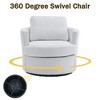 TIRAMISUBEST Swivel Barrel Chair, Comfy Round Accent Sofa Chair with 360¡ã Swivel, Leisure Armchair for Living Room, Bedroom, Office, Lounge (Beige) - 4 of 4