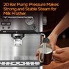 ELJGET 20 Bar Espresso Machine Silver, Pressure Display, Milk Frother, Removable Water Tank - 4 of 4