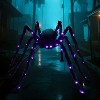 Joyfy Halloween 5FT LED Light-up Spider, Black Hairy Spider Outdoor Decor, Large Spiders for Halloween Decoration Outdoor Yard Lawn Garden Party Prop - 2 of 4
