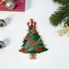 Unique Bargains Christmas Brooches HC155 Alloy Dripping Wax Red Green 1.57"x2.2" 1 Pc - 2 of 4