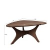 NicBex Modern 40" Triangle Coffee Table with Wood Cross Legs for Living Room and Bedroom - 2 of 3