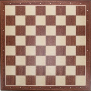 WE Games Mahogany Stained Wooden Chess Board, Algebraic Notation,19.75 in. - 1 of 4