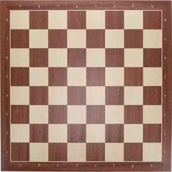 WE Games Mahogany Stained Wooden Chess Board, Algebraic Notation,19.75 in.