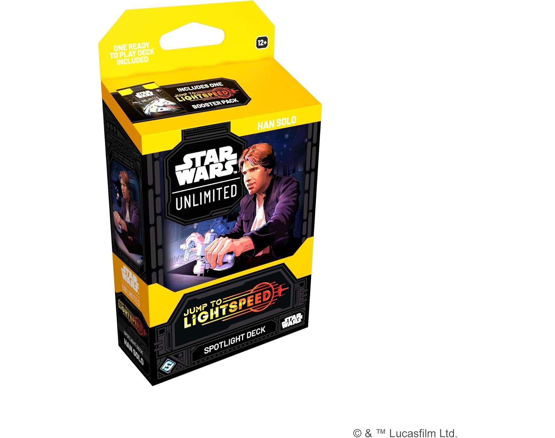 Fantasy Flight Games Star Wars: Unlimited TCG Jump to Lightspeed Han Solo Spotlight Deck - Ready-to-Play 50-Card Deck with Exclusive Cards! Ages 12+,