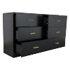 Dresser for Bedroom, Wide Chest of Drawers with 6 Drawers, Large Storage Tower Unit, Modern Minimalist Closet Store Organizer for Living Room,Hallway - 4 of 4
