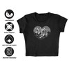 Women's I Love Lucy Nostalgic City Cap Sleeve Baby Rib Crop Top - 4 of 4