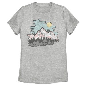Women's Lost Gods Moonlight Mountains T-Shirt - 1 of 4