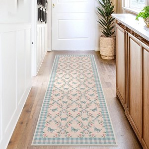 Washable Modern Pattern Rug, Non-Slip, Low Pile, Soft Carpet for Living Room, Bedroom, Indoor Use. - 1 of 4