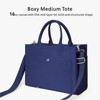 Generic Heavy-Duty Canvas Tote Bag for Women, Adjustable Crossbody Handbag with 9 Pockets - 4 of 4