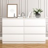 CIPACHO Modern White 6 Drawer Double Dresser Spacious Storage Chest for Bedroom Closet Living Room with Ample Space to Keep Home Tidy - 3 of 4