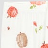 Carter's Just One You® Toddler 2pc Short Sleeve Comfy Soft Pumpkins Pajama Set - Cream - 4 of 4