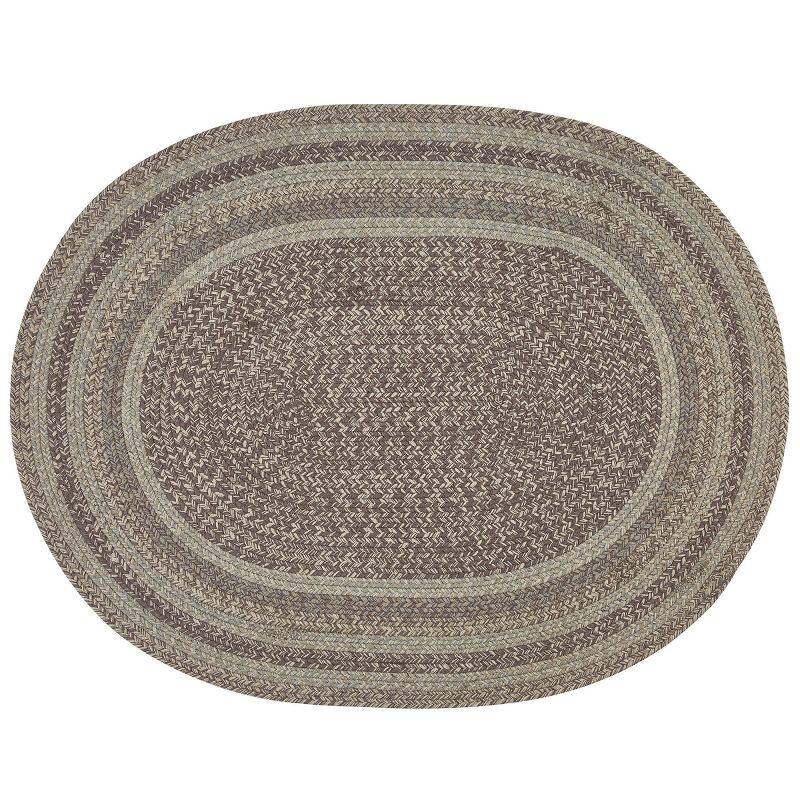 Park Designs Hartwick Gray Braided Oval Rug 32'' x 42'', 1 of 4