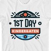 1st Kindergarten on White Short Sleeve Youth T-Shirt - 2 of 3