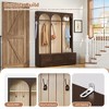 KTMBDW Farmhouse Hall Tree with Bench and 3 Drawers, 3-in-1 Entryway Hall Tree, with with 8 Retro Hooks, for Entryway, Hallway - 4 of 4