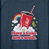 Women's - Coca-Cola - Have A Coke And A Smile Lightweight French Terry Wide Neck Long Sleeve Shirt - 2 of 4