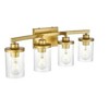 Elegant Lighting Saanvi 4 light Brass and Clear Bath Sconce - 2 of 4