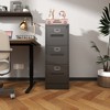 Dexmalle Metal Vertical File Cabinet with 3 Drawer and Lock - 2 of 4