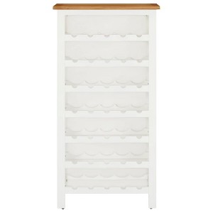 vidaXL Modern Wine Cabinet - Spacious Wooden Storage for Wine Enthusiast - Solid Oak and Acacia Wood Construction - Holds 35 Bottles - 1 of 4