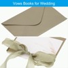 Unique Bargains His and Her Wedding Vows Books Ribbon Card 6.7x4.7 Inch 2 Pcs - 3 of 4