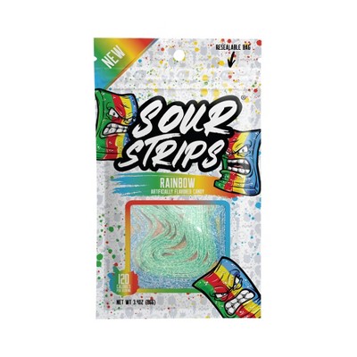 Sour Strips Rainbow Candy - 3.4oz