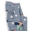 Disney Minnie Mouse Baby Girls Square Neck Chambray Romper and Headband Newborn to Infant - 3 of 4