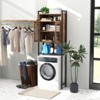 Tangkula Over The Toilet Storage Cabinet 5-Tier Bathroom Toilet Organizer w/2 Metal Mesh Doors & 3-Position Adjustable Shelf - 4 of 4