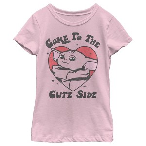 Girl's Star Wars: The Mandalorian Grogu Cute Lord T-Shirt - 1 of 4